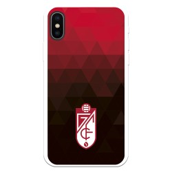 Funda para iPhone X del Granada CF Escudo - Fondo Rojo y Negro Escudo - Fondo Rojo y Negro - Licencia Oficial Granada CF