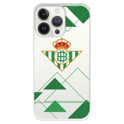 Funda para iPhone 13 Pro del Betis Escudo Fondo transparente - Licencia Oficial Real Betis Balompié