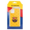 Funda para iPhone 13 del Barcelona Escudo Mes que un Club Fondo Amarillo - Licencia Oficial FC Barcelona