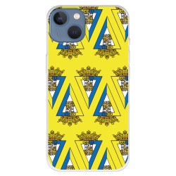 Funda para iPhone 13 del Cádiz Patrón Escudo Cádiz - Licencia Oficial Cádiz CF