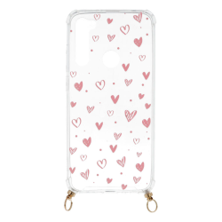 Funda Silicona Colgante Corazones para Xiaomi Redmi Note 8