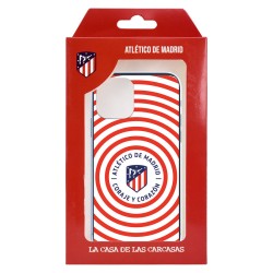 Funda para iPhone 13 del Atleti Escudo Fondo Rojiblanco Circular - Licencia Oficial Atlético de Madrid