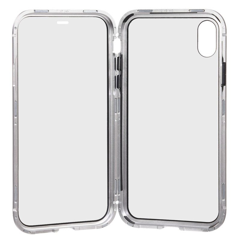 Funda Mágnetica Plata para iPhone X