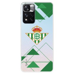 Funda para Xiaomi Redmi Note 11 del Betis Escudo Fondo transparente - Licencia Oficial Real Betis Balompié