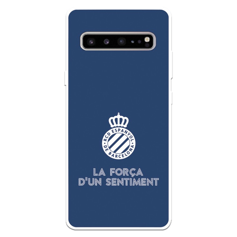 Funda para Samsung Galaxy S10 del RCD Espanyol Escudo Fondo Azul Escudo Fondo Azul - Licencia Oficial RCD Espanyol