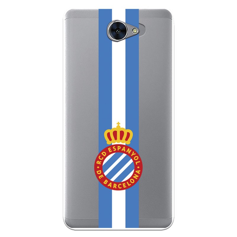 Funda para Huawei Y7 del RCD Espanyol Escudo Albiceleste Escudo Albiceleste - Licencia Oficial RCD Espanyol