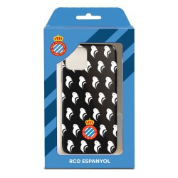 Funda para iPhone X del RCD Espanyol Escudo Patron Fondo Negro Escudo Patron Fondo Negro - Licencia Oficial RCD Espanyol