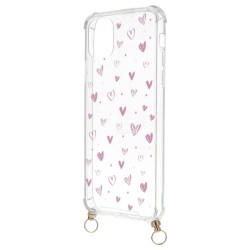 Funda Silicona Colgante Corazones para iPhone 11