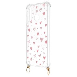 Funda Silicona Colgante Corazones para Huawei P30 Lite