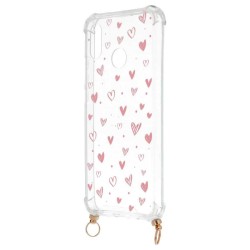 Funda Silicona Colgante Corazones para Huawei P20 Lite