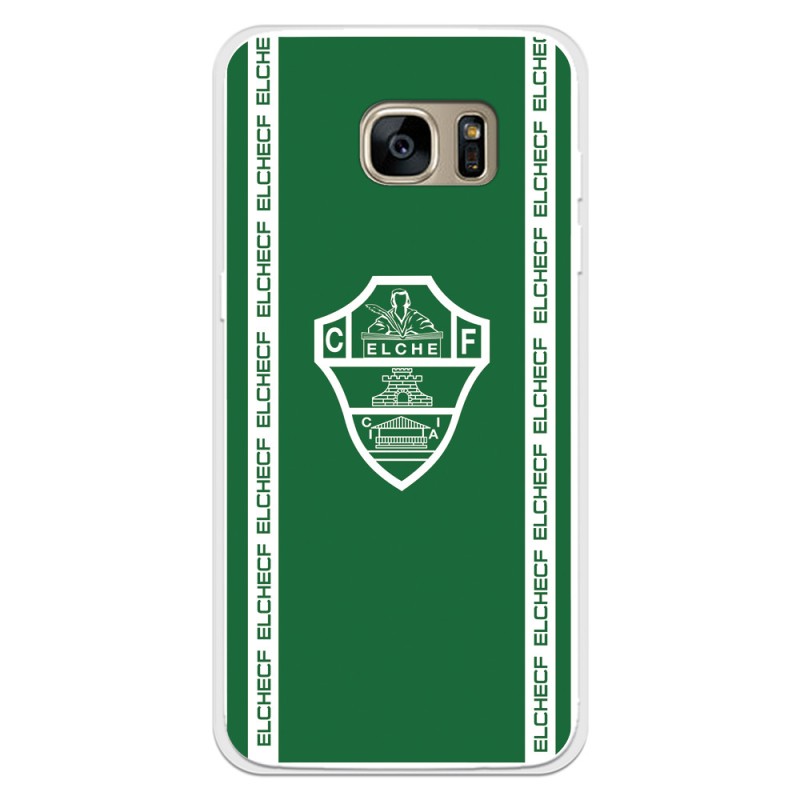 Funda para Samsung Galaxy S7 Edge del Elche CF Escudo Fondo Verde Escudo Fondo Verde - Licencia Oficial Elche CF