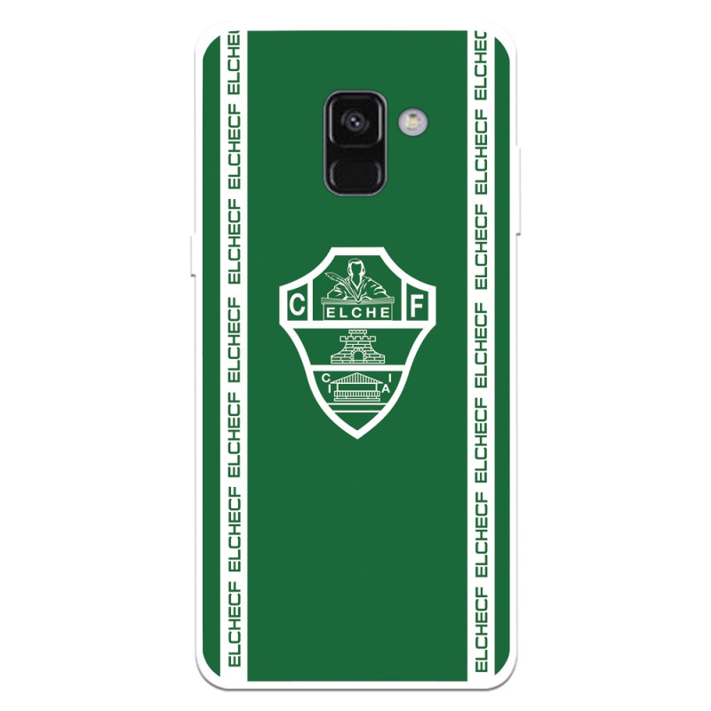 Funda para Samsung Galaxy A8 2018 del Elche CF Escudo Fondo Verde Escudo Fondo Verde - Licencia Oficial Elche CF