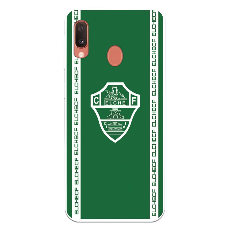 Funda para Samsung Galaxy A20e del Elche CF Escudo Fondo Verde Escudo Fondo Verde - Licencia Oficial Elche CF