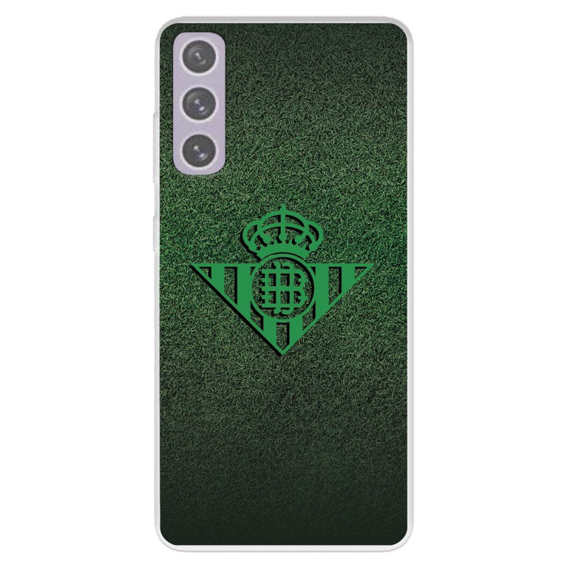 Funda para Samsung Galaxy S21 FE del Betis Escudo Verde Fondo trama - Licencia Oficial Real Betis Balompié