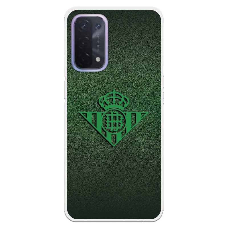 Funda para Oppo A74 5G del Betis Escudo Verde Fondo trama - Licencia Oficial Real Betis Balompié