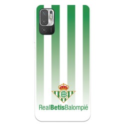 Funda para Xiaomi Redmi Note 10 5G del Betis Fondo Rayas Verdiblancas - Licencia Oficial Real Betis Balompié