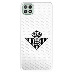 Funda para Samsung Galaxy A22 5G del Betis Escudo Negro Fondo Red - Licencia Oficial Real Betis Balompié