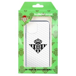 Funda para Samsung Galaxy A22 5G del Betis Escudo Negro Fondo Red - Licencia Oficial Real Betis Balompié