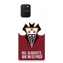 Funda para Samsung Galaxy A91 del Albacete Escudo "Del Albacete que no es poco" - Licencia Oficial Albacete Balompié