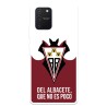 Funda para Samsung Galaxy A91 del Albacete Escudo "Del Albacete que no es poco" - Licencia Oficial Albacete Balompié