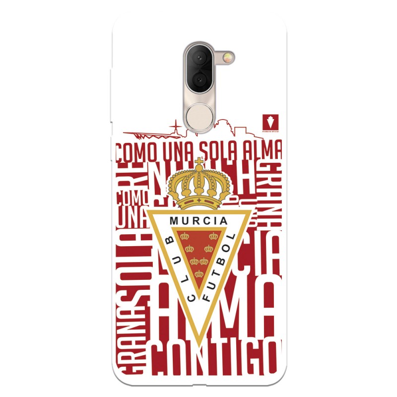 Funda para Alcatel 3X del Real Murcia Escudo Fondo Blanco - Licencia Oficial Real Murcia