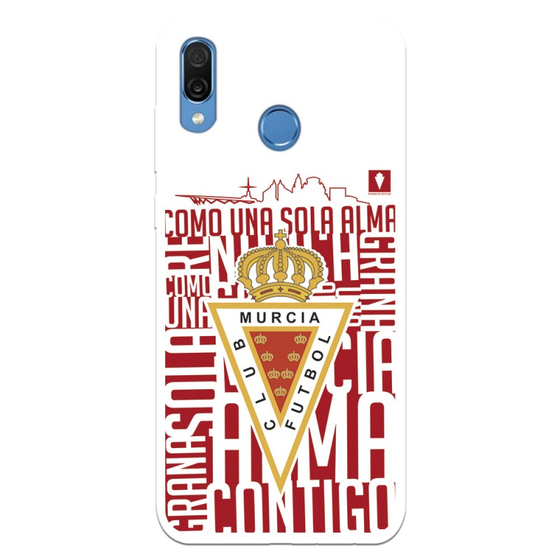 Funda para Honor Play del Real Murcia Escudo Fondo Blanco - Licencia Oficial Real Murcia