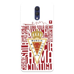 Funda para Alcatel 1X 2019 del Real Murcia Escudo Fondo Blanco - Licencia Oficial Real Murcia