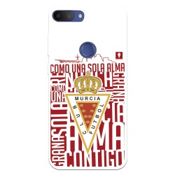 Funda para Alcatel 1S 2019 del Real Murcia Escudo Fondo Blanco - Licencia Oficial Real Murcia