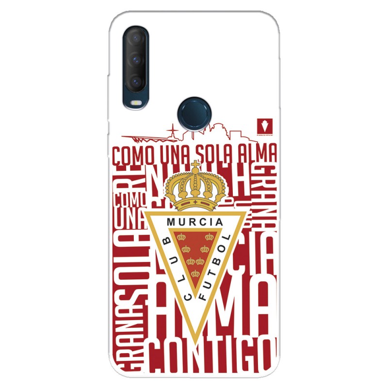 Funda para Alcatel 1S 2020 del Real Murcia Escudo Fondo Blanco - Licencia Oficial Real Murcia