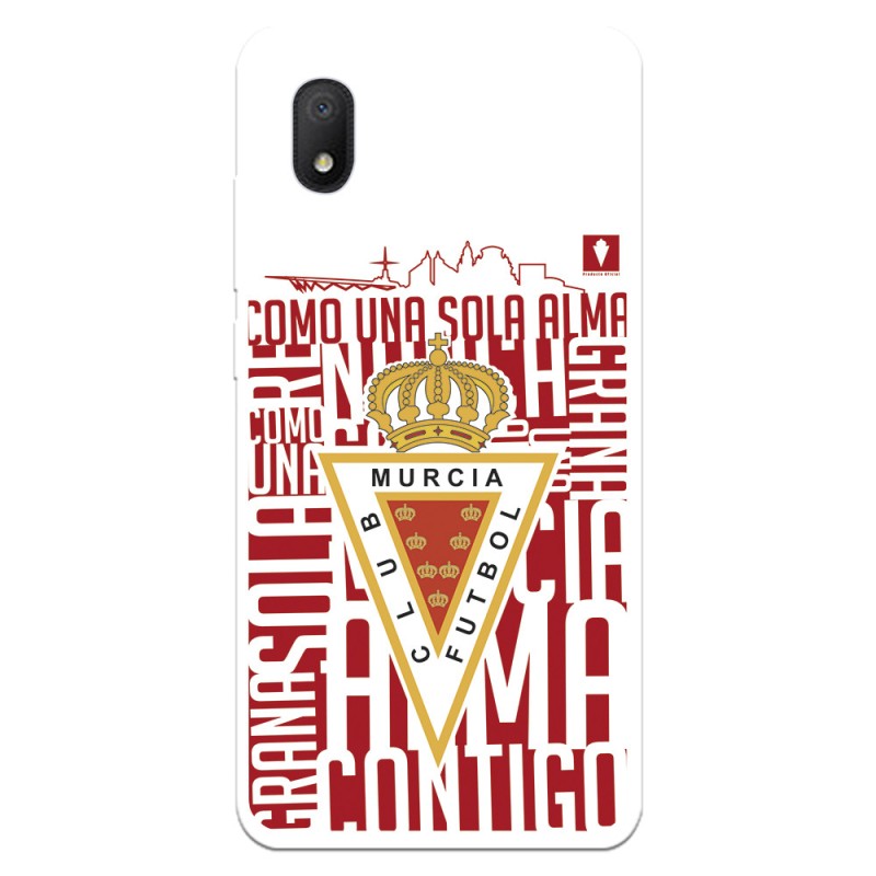 Funda para Alcatel 1B 2020 del Real Murcia Escudo Fondo Blanco - Licencia Oficial Real Murcia