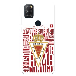 Funda para Alcatel 3X 2020 del Real Murcia Escudo Fondo Blanco - Licencia Oficial Real Murcia