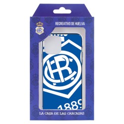 Funda para Alcatel 1S 2021 del Recre Escudo Fondo Azul - Licencia Oficial Real Club Recreativo de Huelva