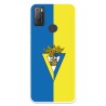 Funda para Alcatel 1S 2021 del Cádiz Escudo Fondo Bicolor - Licencia Oficial Cádiz CF