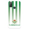 Funda para Alcatel 1S 2021 del Betis Fondo Rayas Verdiblancas - Licencia Oficial Real Betis Balompié