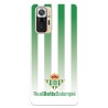 Funda para Xiaomi Redmi Note 10 Pro del Betis Fondo Rayas Verdiblancas - Licencia Oficial Real Betis Balompié