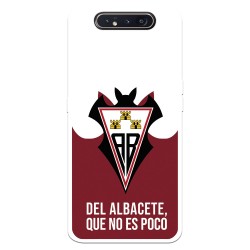 Funda para Samsung Galaxy A80 del Albacete Escudo "Del Albacete que no es poco" - Licencia Oficial Albacete Balompié