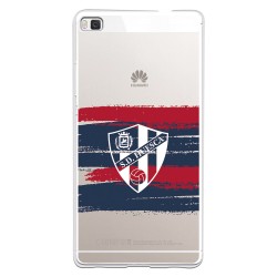 Funda para Huawei P8 del Huesca Rayas Transparente - Licencia Oficial SD Huesca