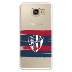 Funda para Samsung Galaxy A5 2016 del Huesca Rayas Transparente - Licencia Oficial SD Huesca