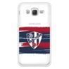 Funda para Samsung Galaxy J5 del Huesca Rayas Transparente - Licencia Oficial SD Huesca