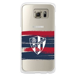 Funda para Samsung Galaxy S6 del Huesca Rayas Transparente - Licencia Oficial SD Huesca