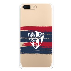 Funda para iPhone 7 Plus del Huesca Rayas Transparente - Licencia Oficial SD Huesca