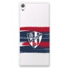 Funda para Sony Xperia XA Ultra del Huesca Rayas Transparente - Licencia Oficial SD Huesca