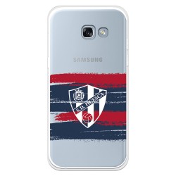 Funda para Samsung Galaxy A5 2017 del Huesca Rayas Transparente - Licencia Oficial SD Huesca