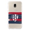 Funda para Samsung Galaxy J3 2017 Europeo del Huesca Rayas Transparente - Licencia Oficial SD Huesca