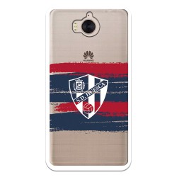 Funda para Huawei Y6 2017 del Huesca Rayas Transparente - Licencia Oficial SD Huesca