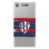 Funda para Sony Xperia XZ1 del Huesca Rayas Transparente - Licencia Oficial SD Huesca