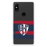 Funda para Xiaomi Mi Mix 2S del Huesca Rayas Transparente - Licencia Oficial SD Huesca