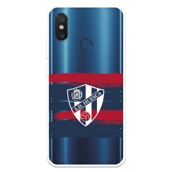 Funda para Xiaomi Mi 8 del Huesca Rayas Transparente - Licencia Oficial SD Huesca