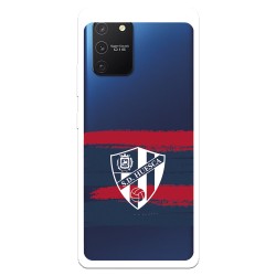 Funda para Samsung Galaxy A91 del Huesca Rayas Transparente - Licencia Oficial SD Huesca