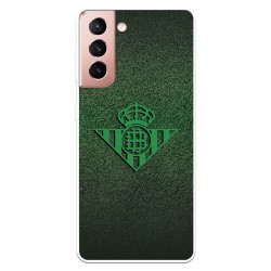 Funda para Samsung Galaxy S21 del Betis Escudo Verde Fondo trama - Licencia Oficial Real Betis Balompié